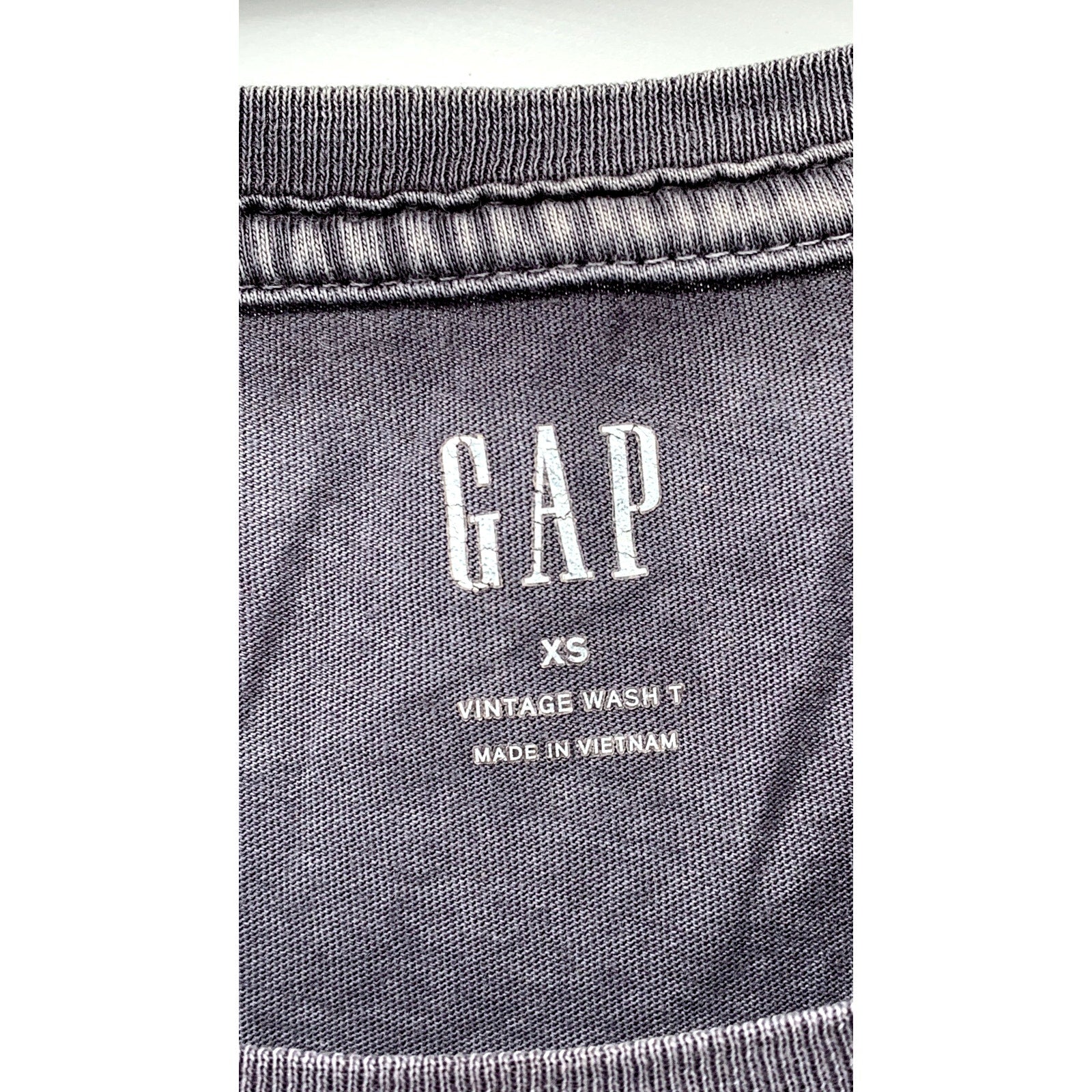 GAP Women's Navy Vintage Wash Crewneck Short Sleeve Casual Top SZ XS