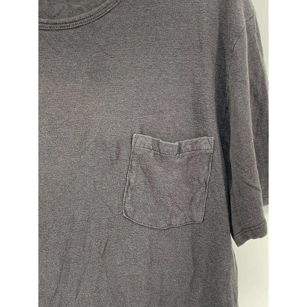 ONIA Men's Black Solid Linen Lightweight Crewneck Short Sleeve T-Shirt SZ XL