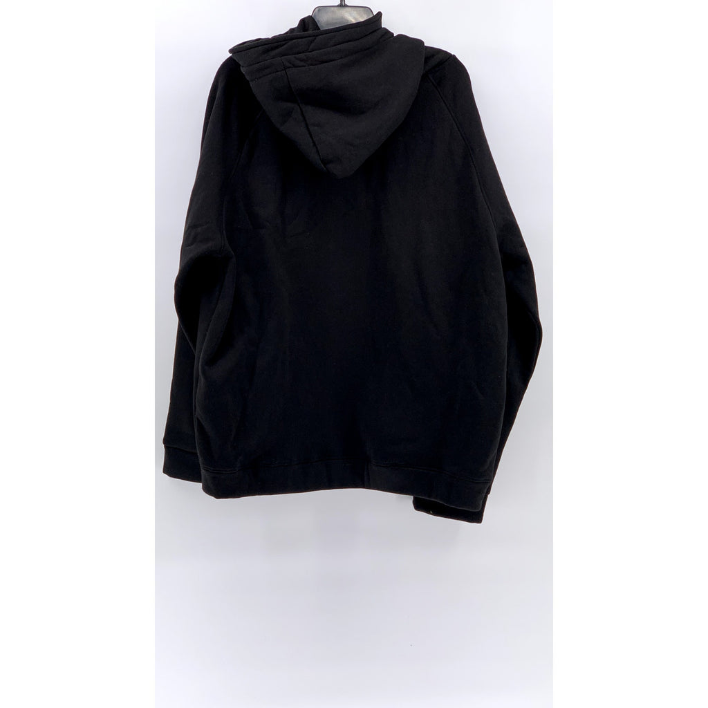 UNBRANDED Men’s Black Half-Zip Hooded Pullover Sweater SZ 2XL