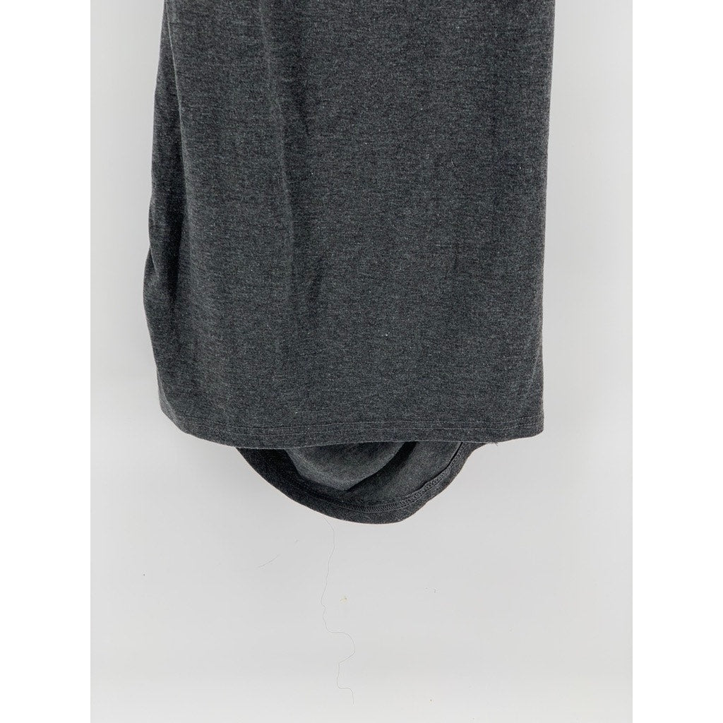 UNBRANDED Women's Charcoal Gray Twist Knot Cutout Sleeveless Midi Dress SZ M