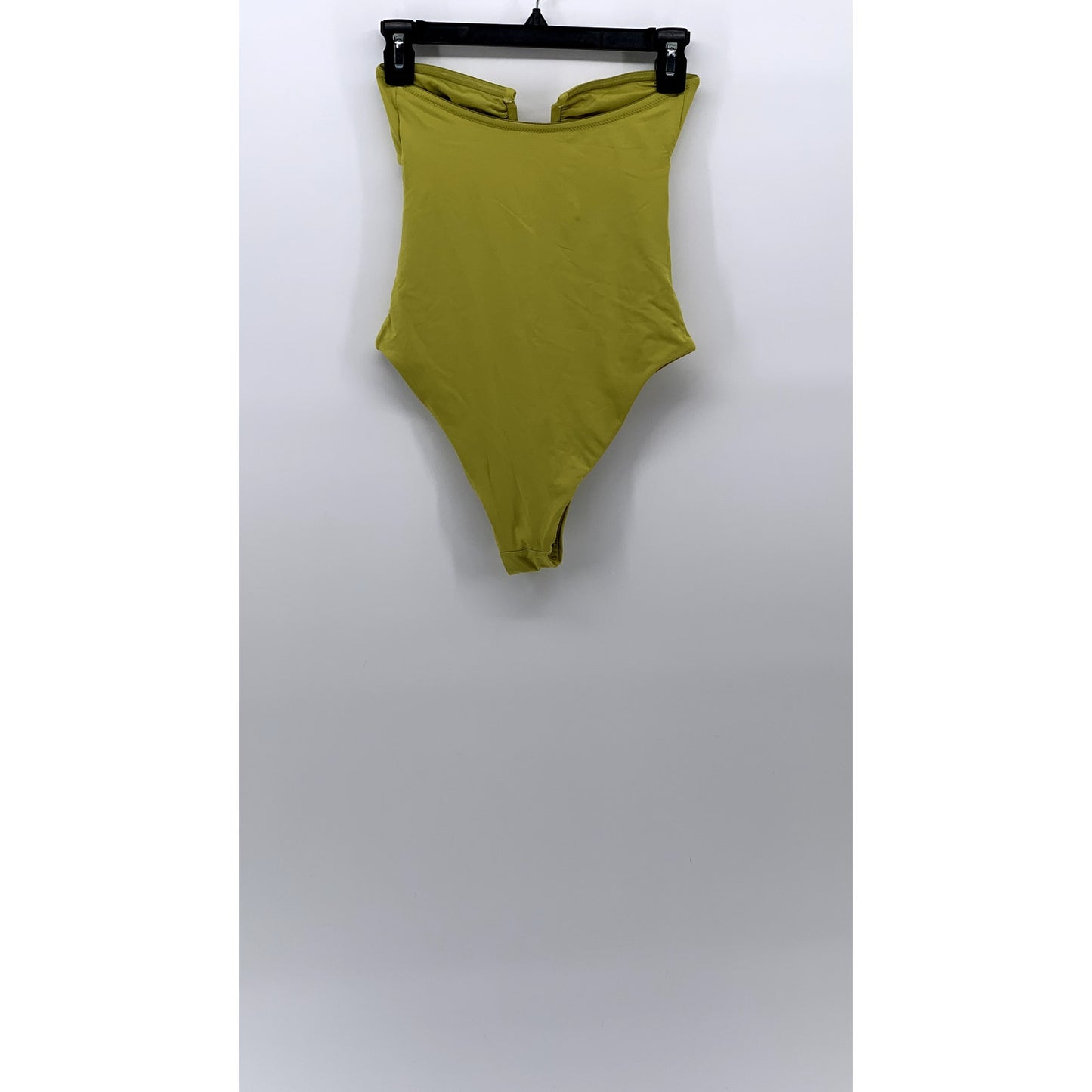 ZARA Women's Yellow-Green Cutout Strapless Swim One-Piece SZ XS
