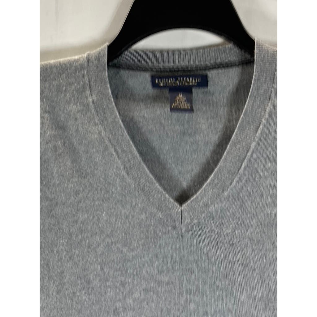 BANANA REPUBLIC Men's Gray Silk/Cotton/Cashmere V-Neck Sweater Vest SZ M