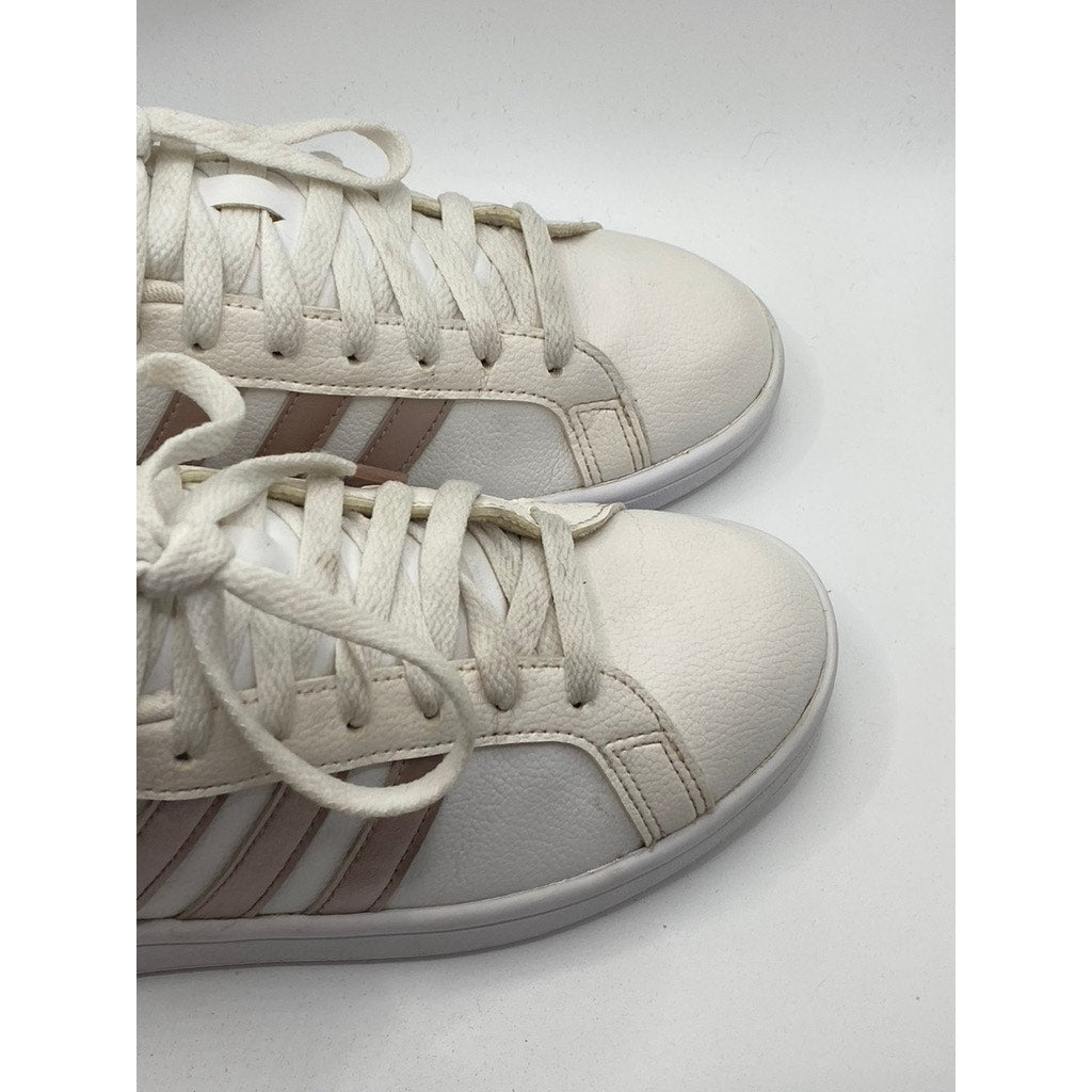 ADIDAS Women's White-Rose Gold Ortholite Float Lace-Up Casual Sneakers SZ 9