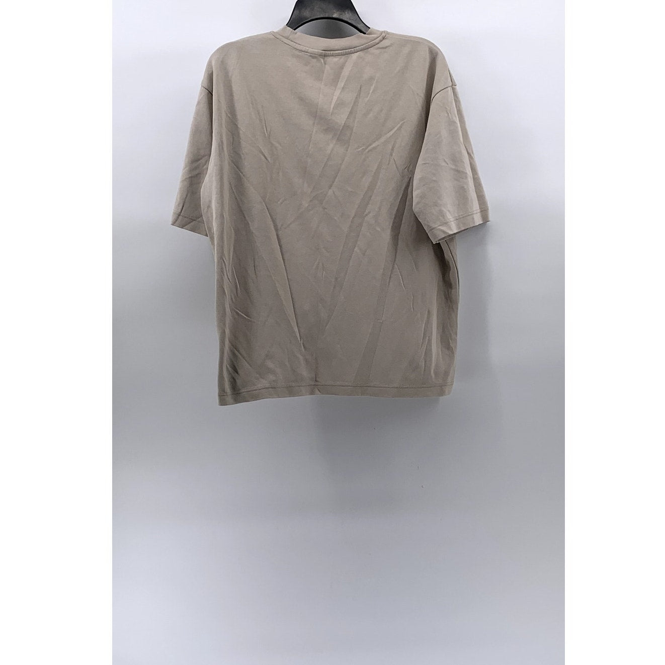 UNIQLO Men's Beige AIRism Crewneck Oversized Short Sleeve T-Shirt SZ M