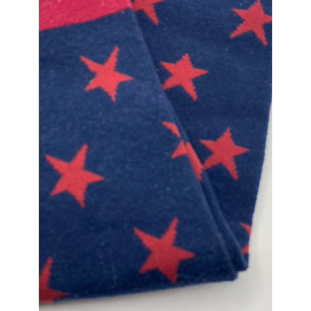LOOK FOOTWEAR Women’s Red-Blue Striped-Star Over The Knee Socks SZ OS