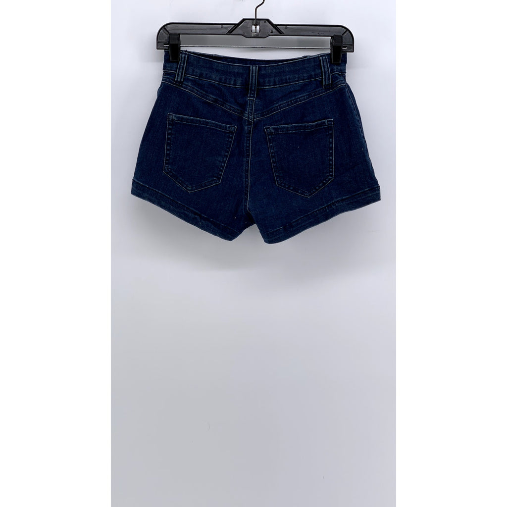HAPPILY GREY Women's Blue Denim High-Rise Shorts SZ 3/26