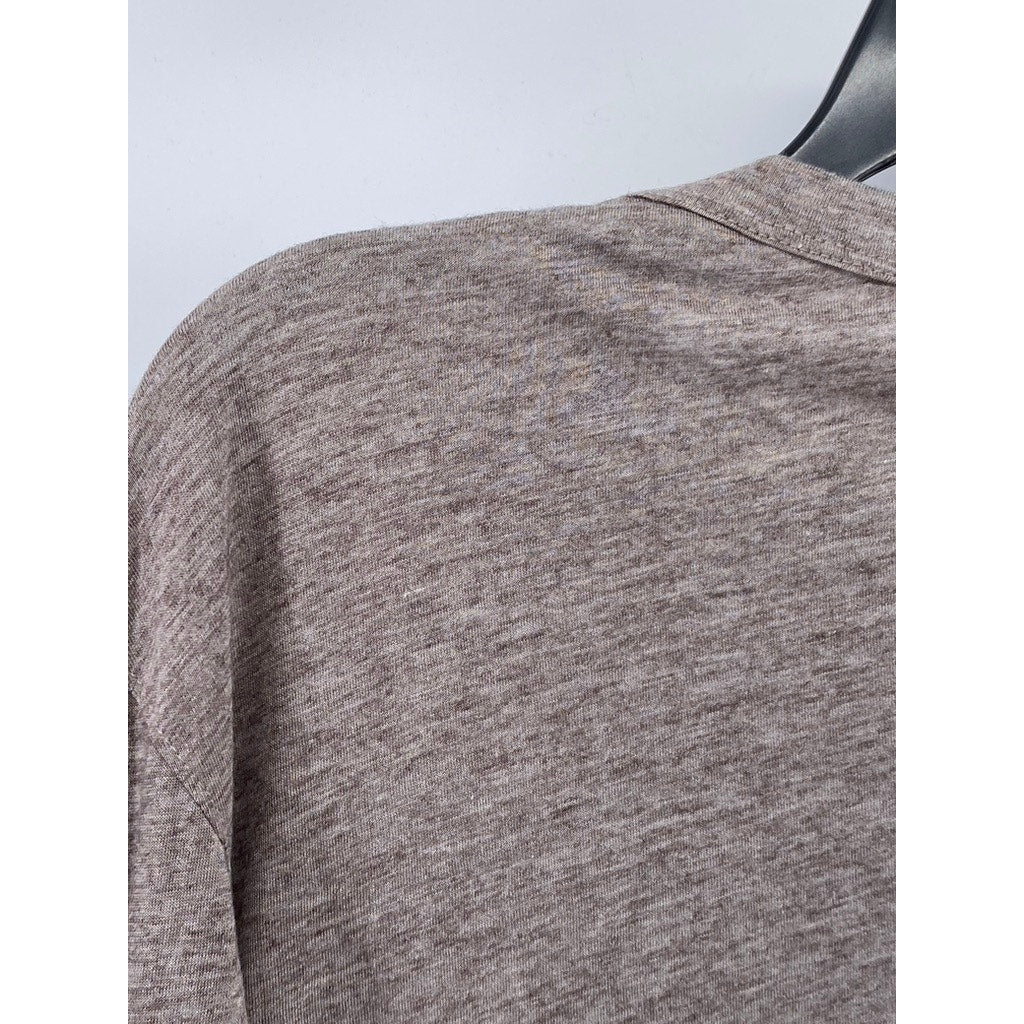 ZARA Men’s Beige Knit Viscose-Wool Long Sleeve Crewneck T-Shirt SZ L