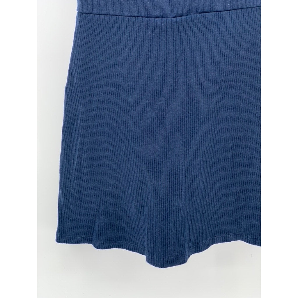 PINK Women's Navy Blue Straight-Neck Sleeveless Short Lined A-Line Dress SZ S