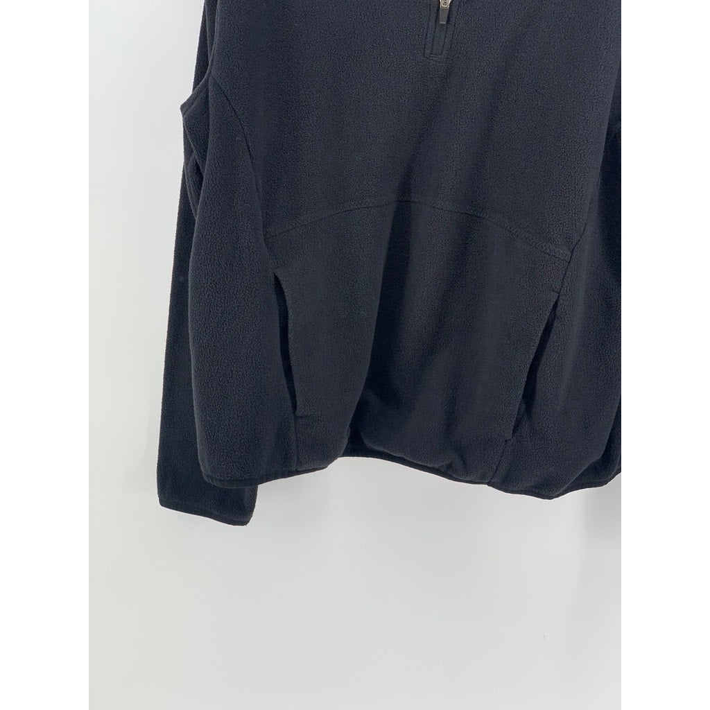 Z BY ZELLA Women's Black Fleece Half-Zip Cozy Sweater SZ XL