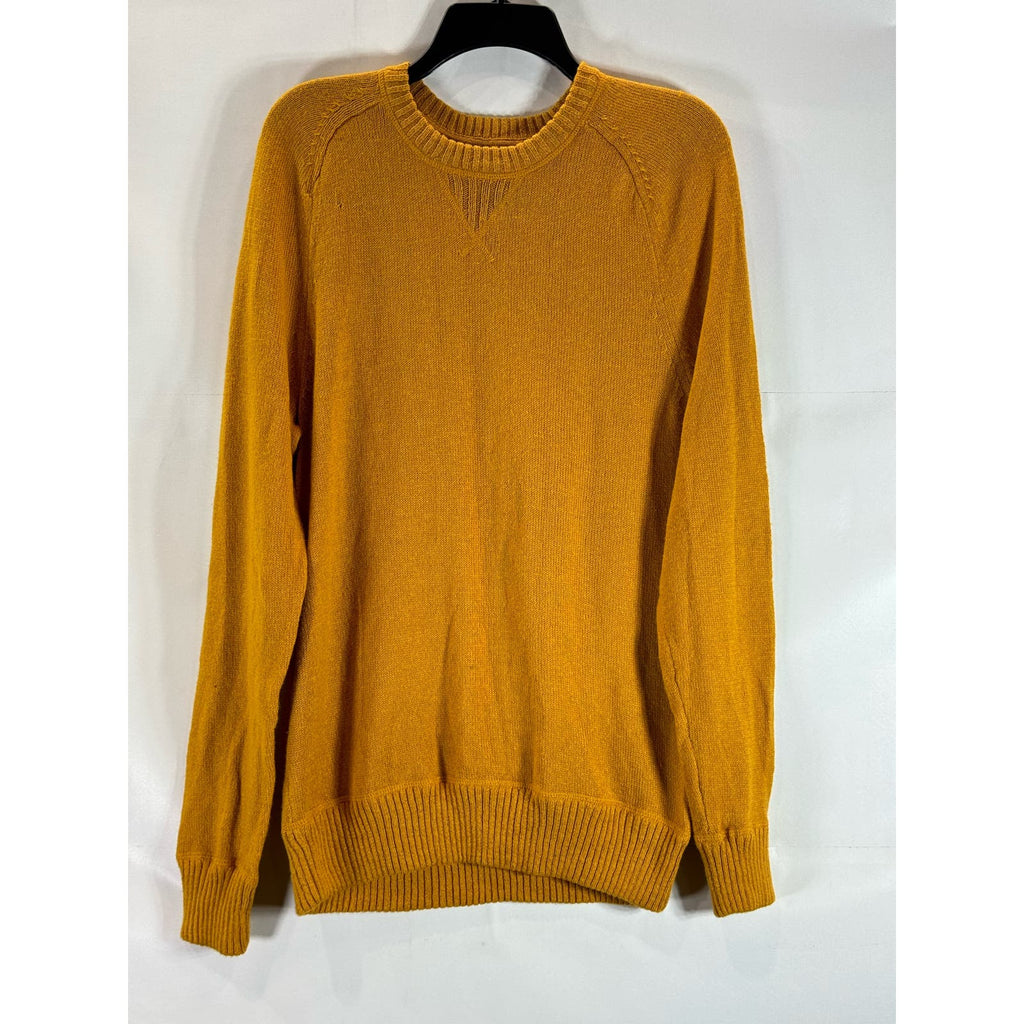 AMERICAN EAGLE OUTFITTERS Men's Dark Yellow Crewneck Pullover Sweater SZ L