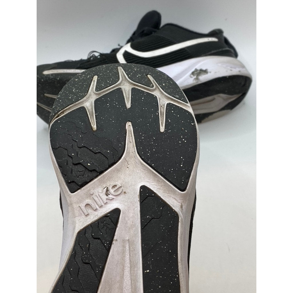 NIKE Kids' Unisex Black-White Star Runner 4 PS Lace-Up Running Sneakers SZ 1