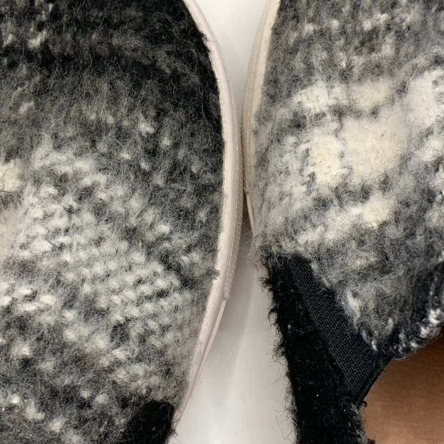 CASLON Women's Black/White Knit Slip-on Platform Sneakers SZ 7.5