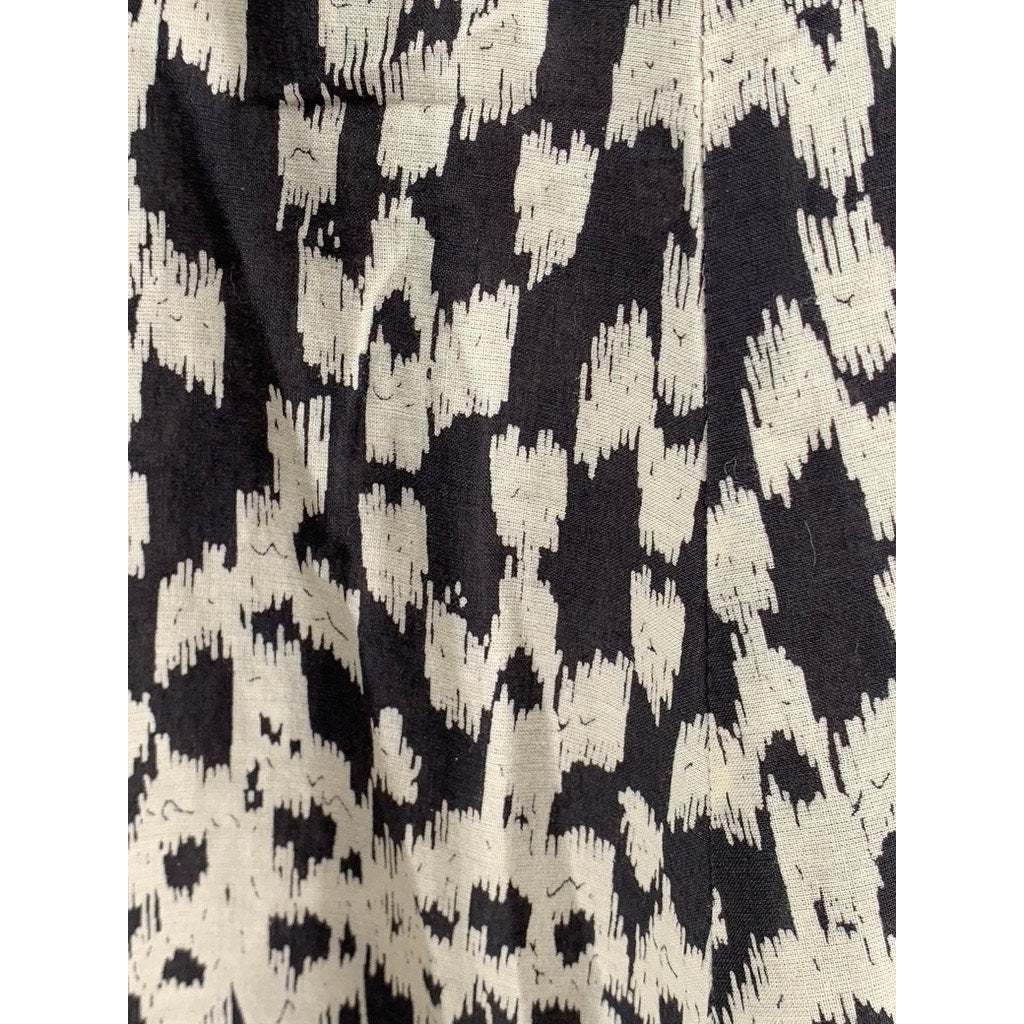 STYLE & CO Women's Plus Black-Beige Printed Beaded Skirt SZ 2X