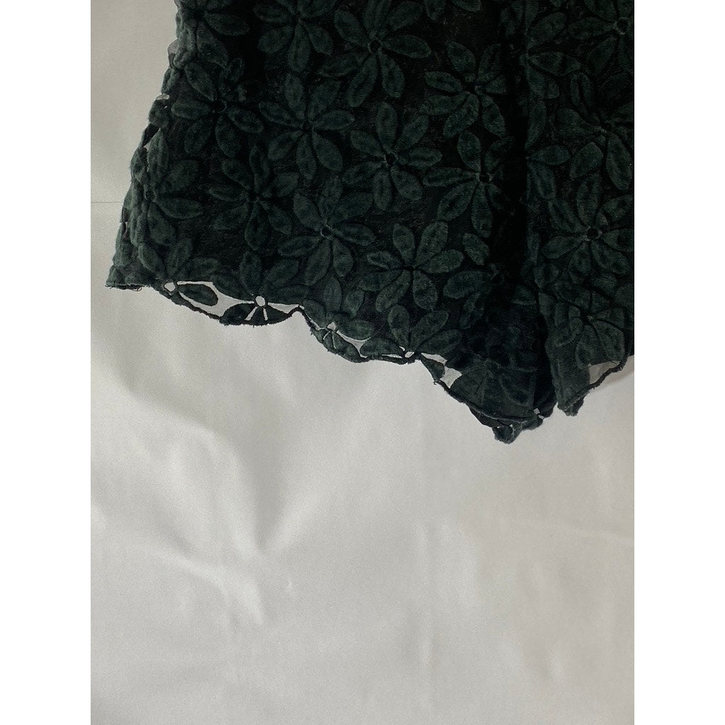 PINKYOTTO Women's Black Floral Crochet Lace Shorts SZ XS