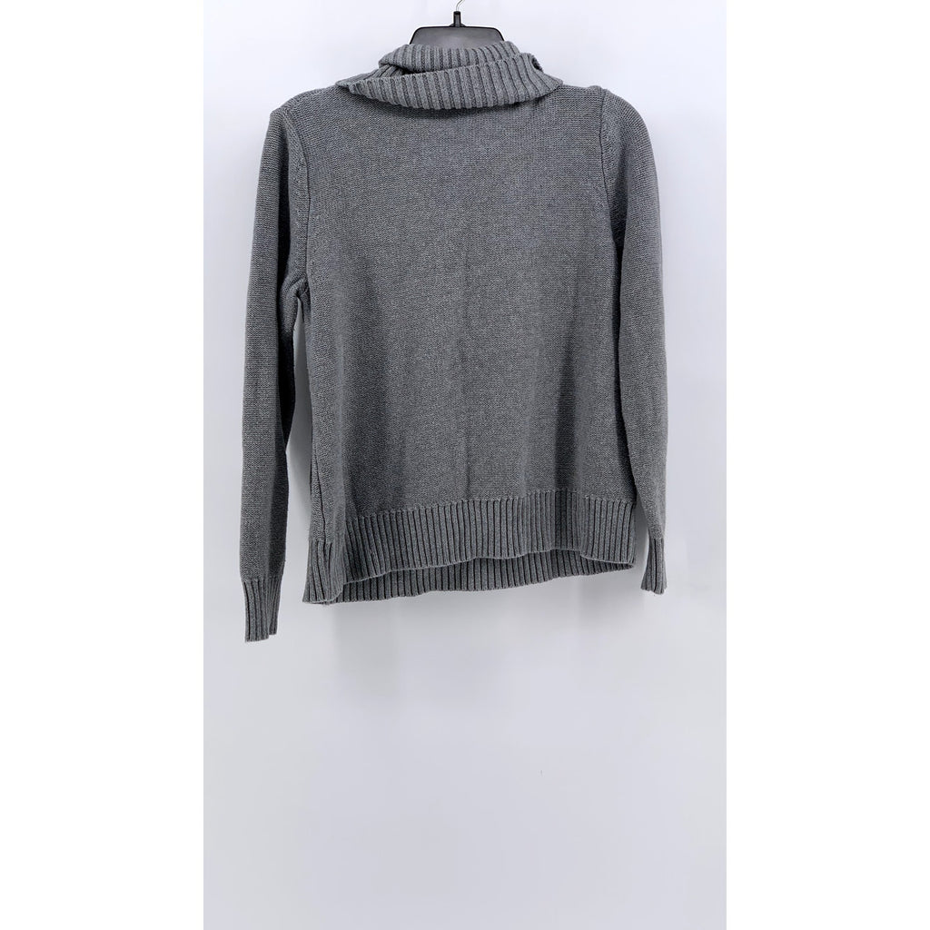 JILLIAN NICOLE Women's Petite Gray Cable Knit Turtle Neck Sweater SZ PL