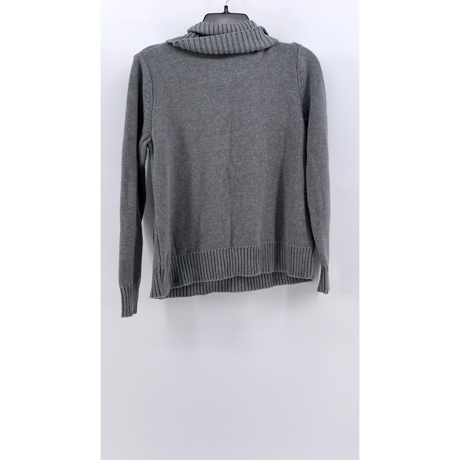 JILLIAN NICOLE Women's Petite Gray Cable Knit Turtle Neck Sweater SZ PL