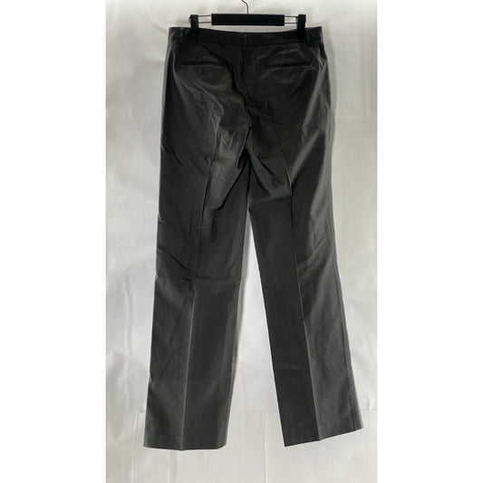 CALVIN KLEIN Women's Gray Straight-Leg Flat Front Dress Pants SZ 6