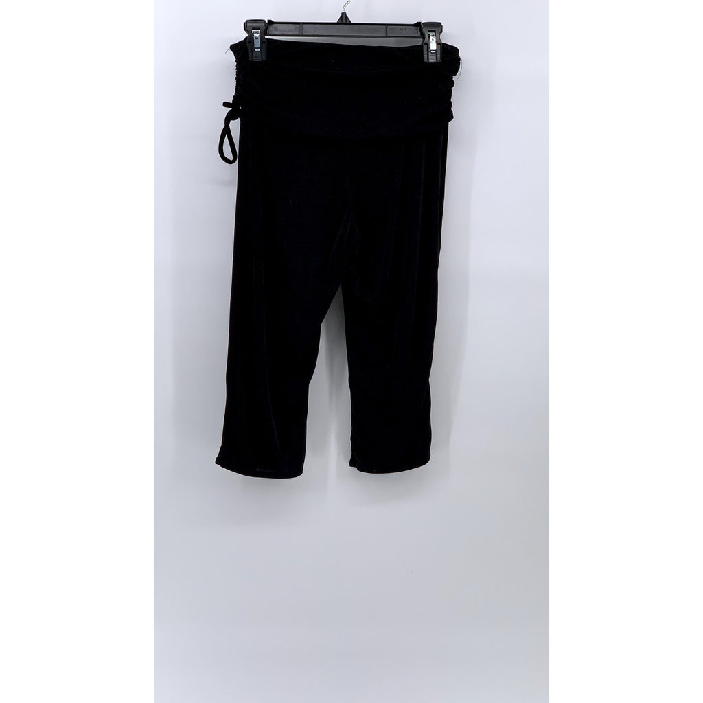 FASHION NOVA Women's Y2K Inspired Black Stretch High Waisted Capri Pants SZ M