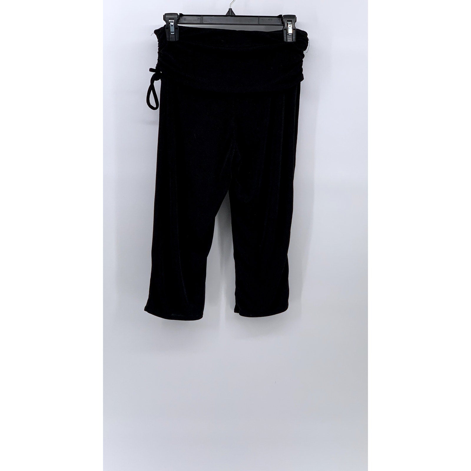 FASHION NOVA Women's Y2K Inspired Black Stretch High Waisted Capri Pants SZ M