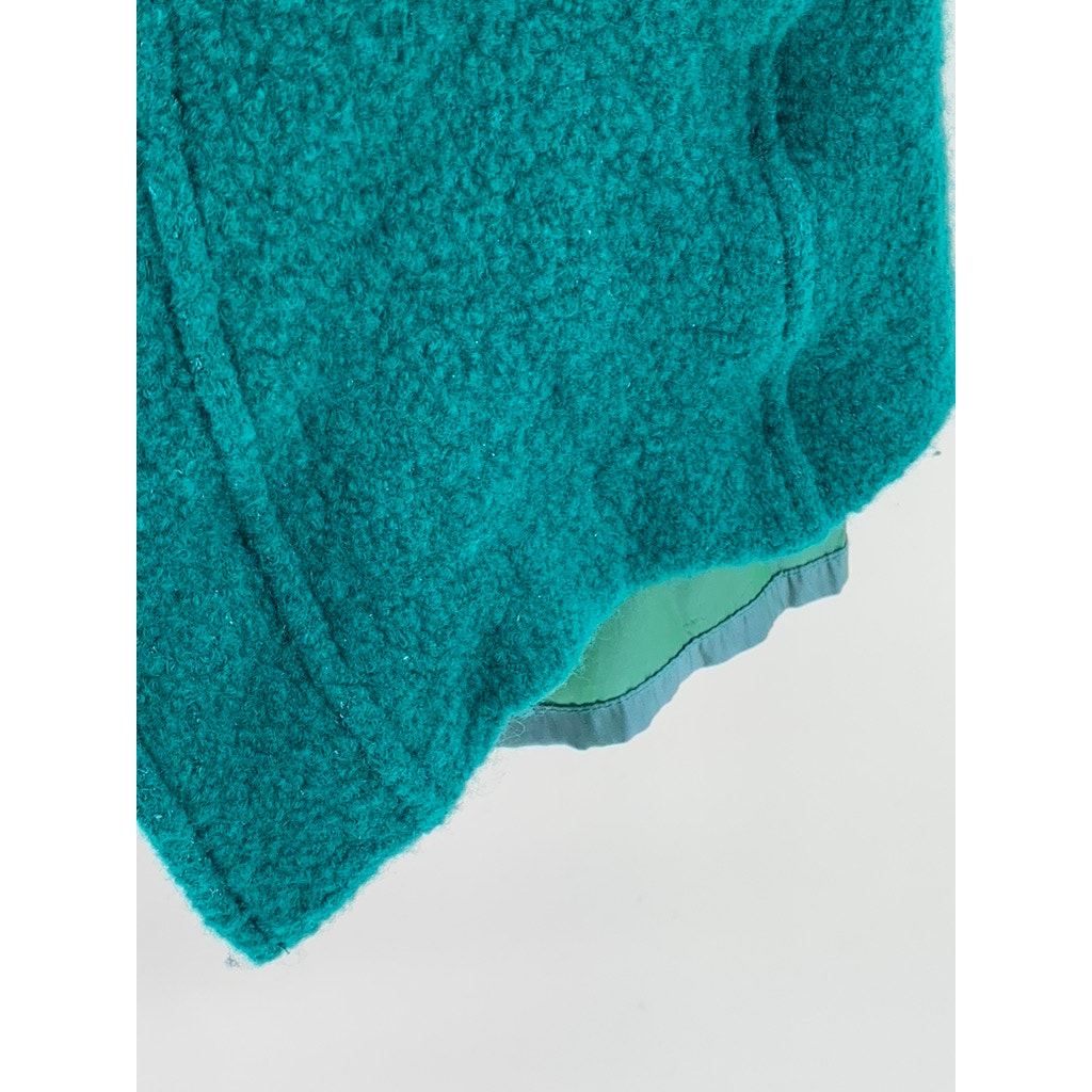 NANETTE LEPORE Women's Blue-Green Wool-Blend Zip-Up Coat SZ 4