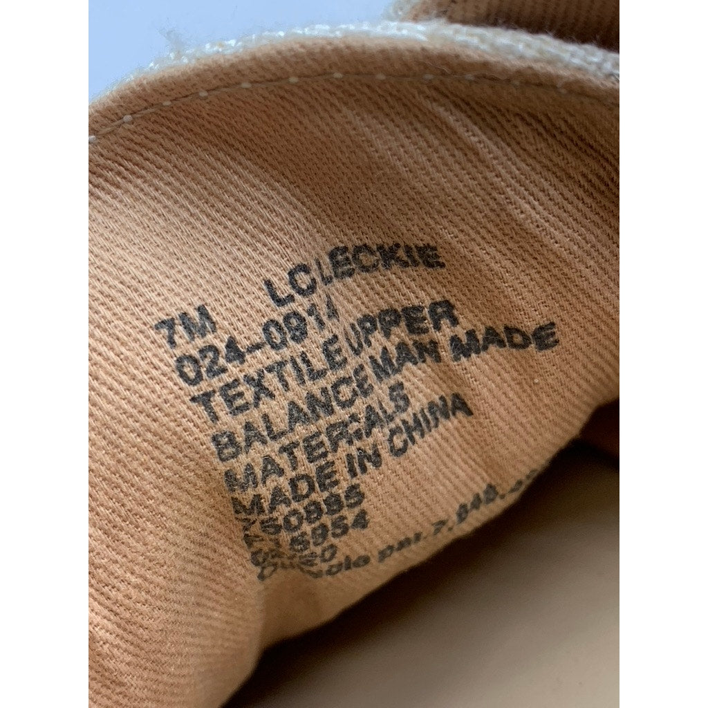 LIZ CLAIBORNE Women's White Textured Leckie Espadrille Sneakers SZ 7