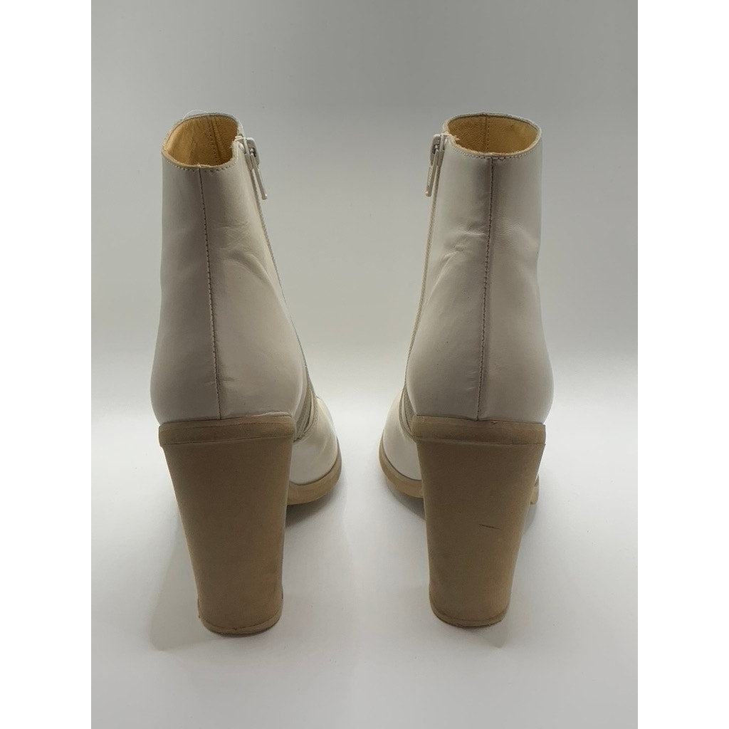 MM6 MAISON MARTIN MARGIELA Women's Cream Perforated Booties SZ 40(US10)