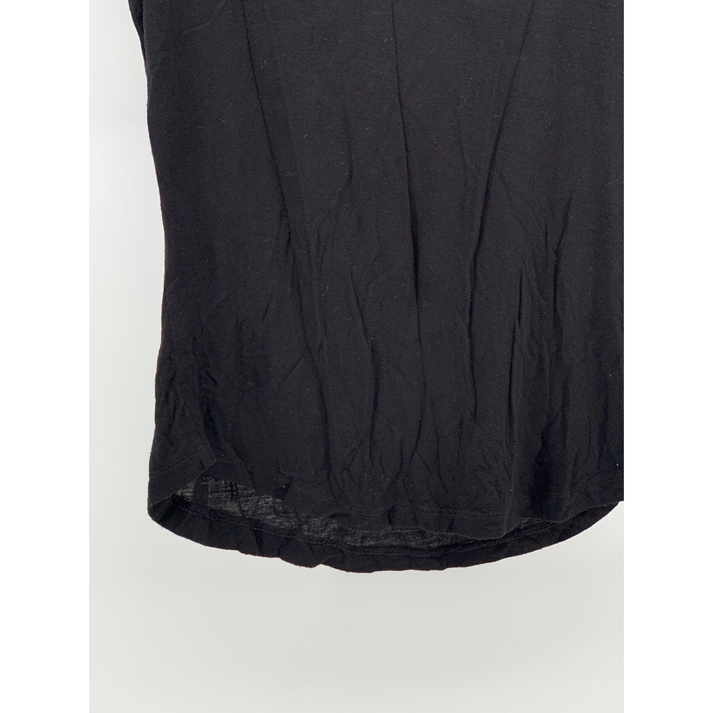 ZENANA OUTFITTES Women's Black Solid Scoop-Neck Short Sleeve Top SZ S