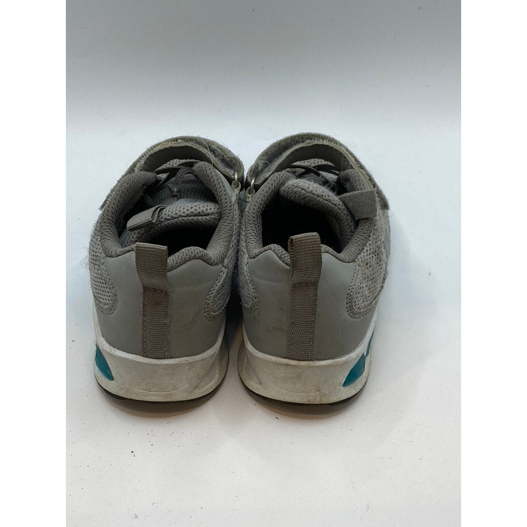 UNBRANDED Boys' Gray Mesh Lace-Up Strap Round-Toe Casual Sneakers SZ 10