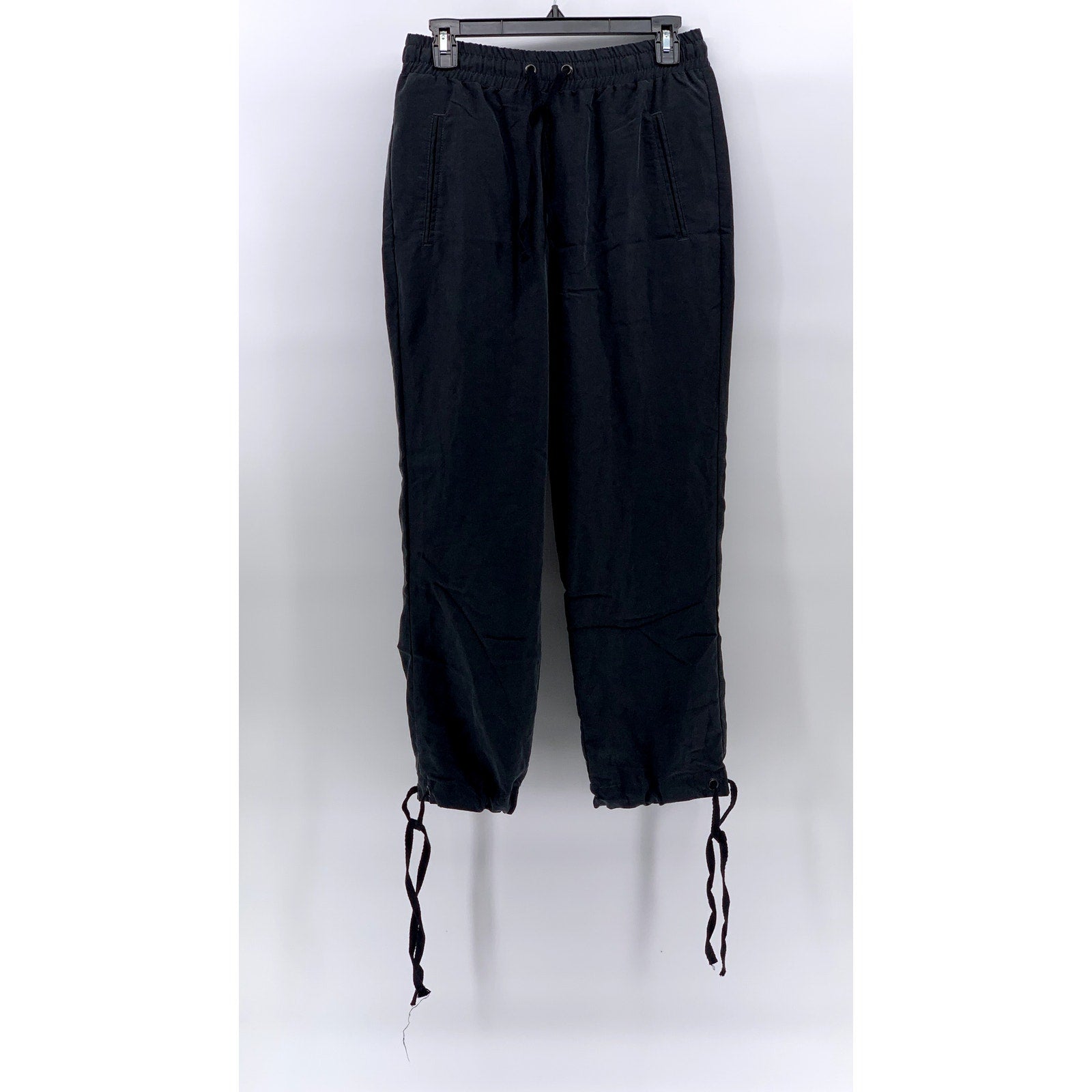 ASOS Women's Black Solid Drawstring Pull-On Casual Drawstring-Hem Pants SZ 28
