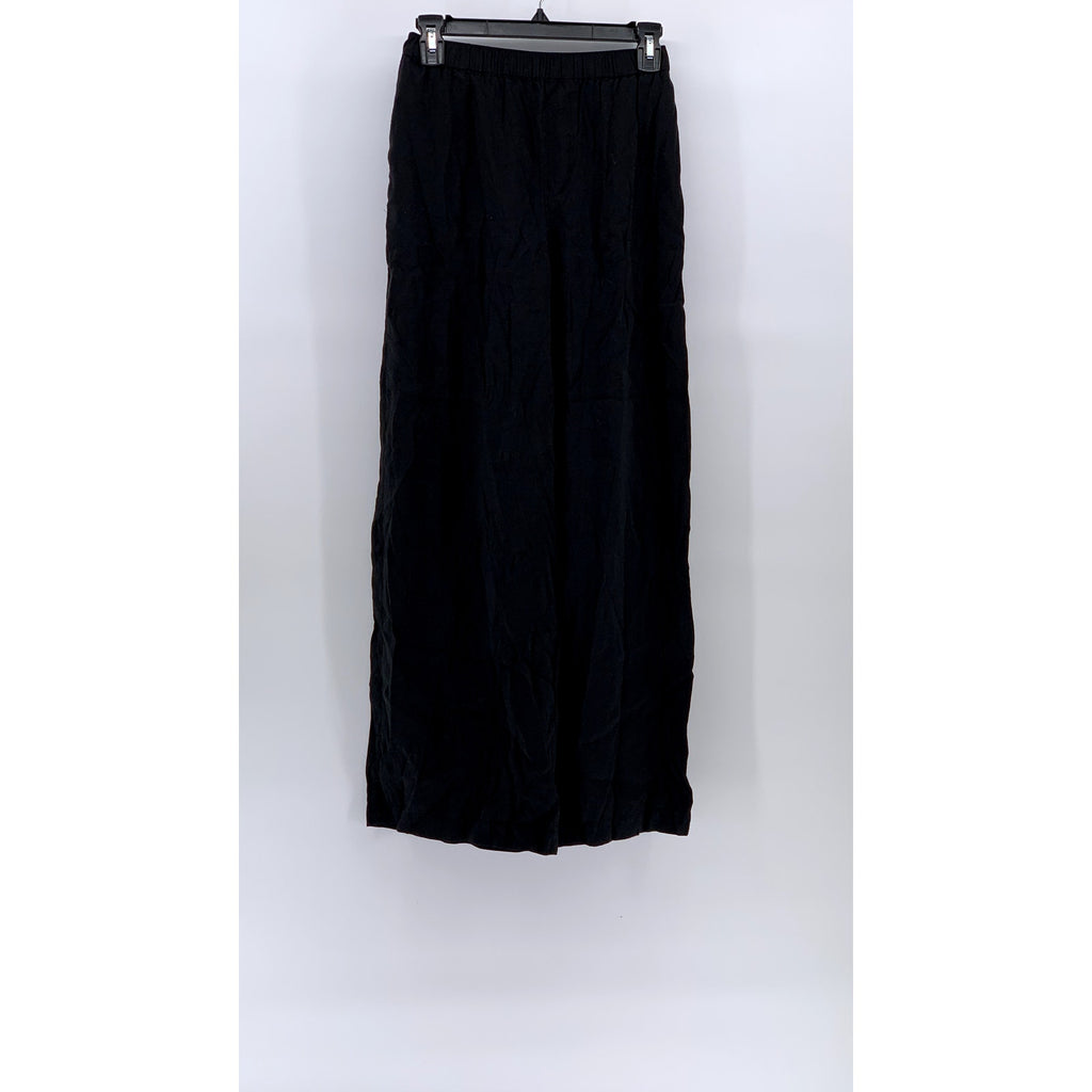 MADEWELL Women's Black Pull-On Elastic Waist Relaxed Fit Wide-Leg Pants SZ XS