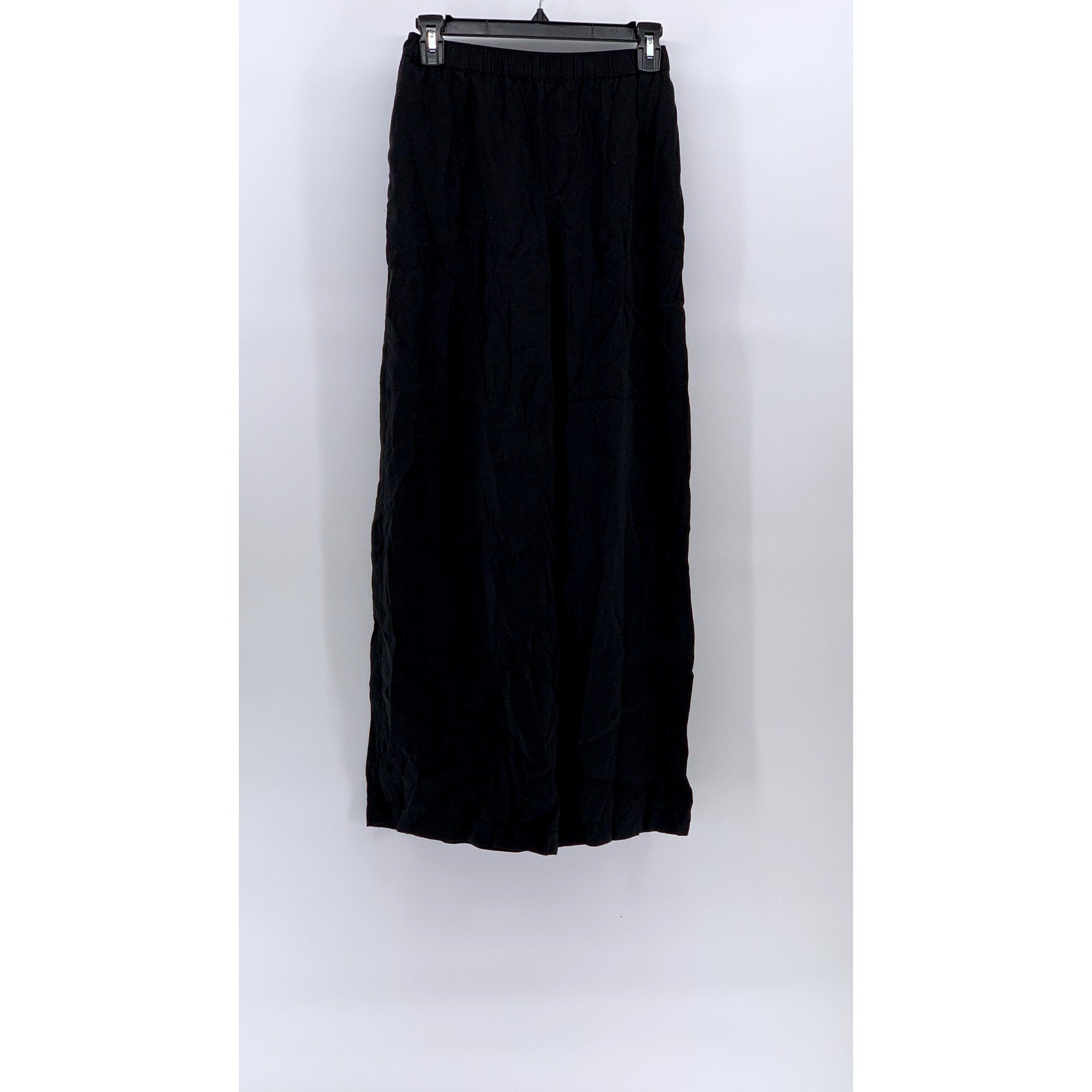 MADEWELL Women's Black Pull-On Elastic Waist Relaxed Fit Wide-Leg Pants SZ XS