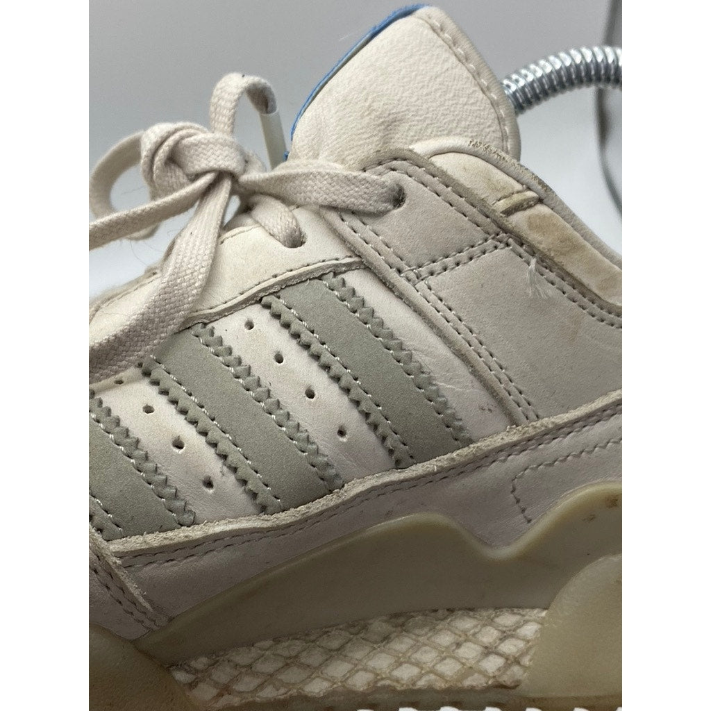 ADIDAS Men's White Talc Sesame Forum Low Lace-Up Sneakers SZ 7