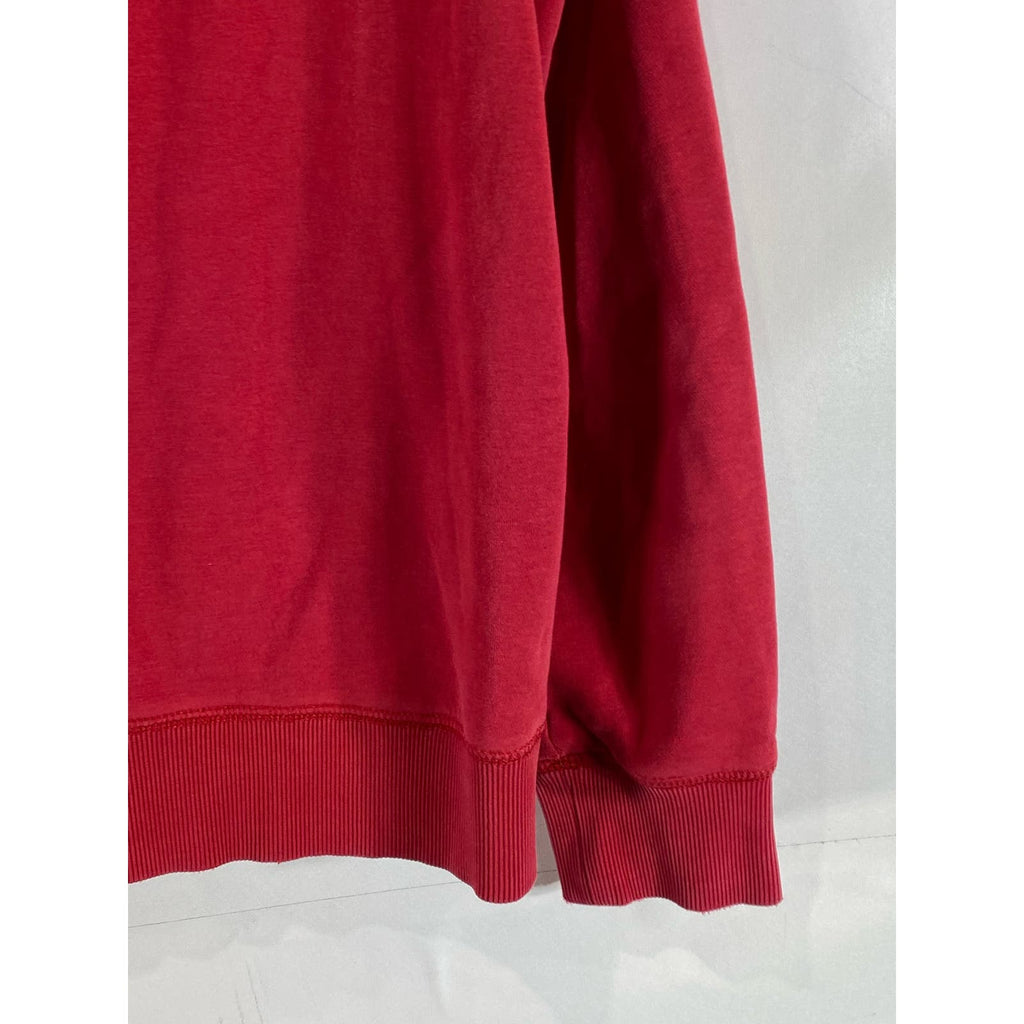TOMMY HILFIGER Men's Primary Red Logo Regular-Fit Pullover Drawstring Hoodie SZL