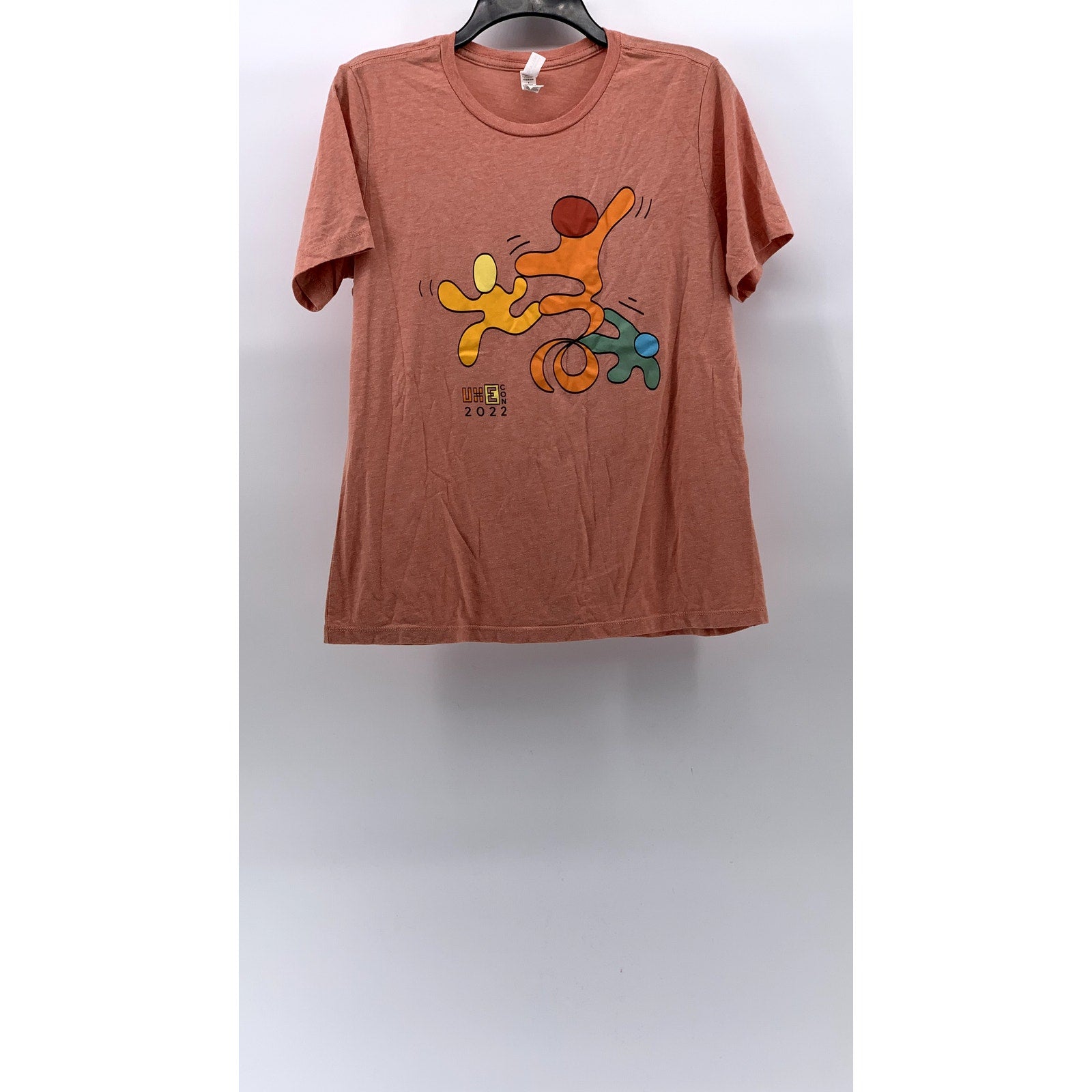 BELLA + CANVAS Unisex Adult Peach Crewneck Triblend Graphic T-Shirt SZ L