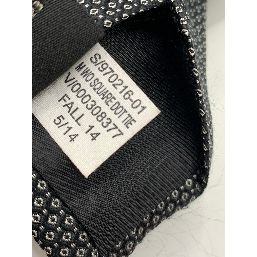 BANANA REUPLIC Men's Black Silk Square Dot Print Tie SZ OS