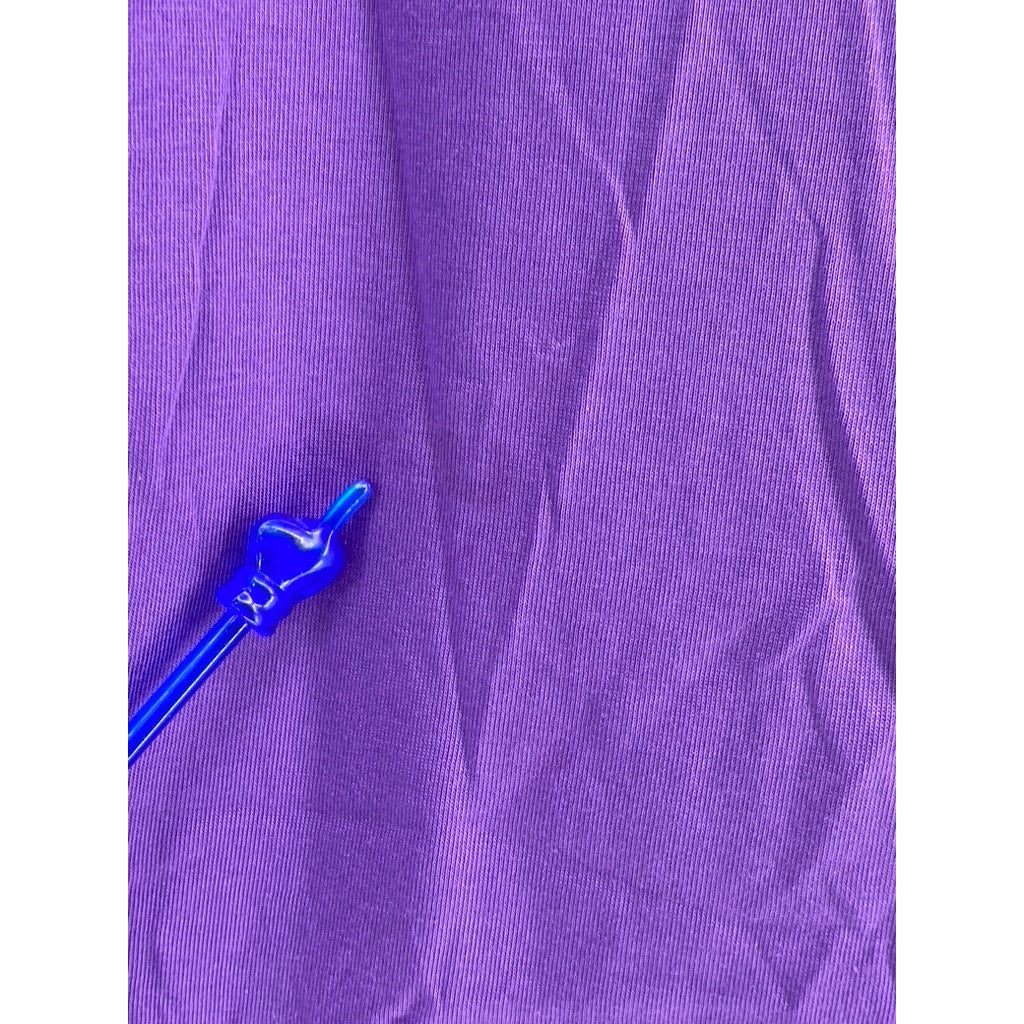 LANDS' END Women's Plus Purple V-Neck Short Sleeve Casual Top SZ 1X