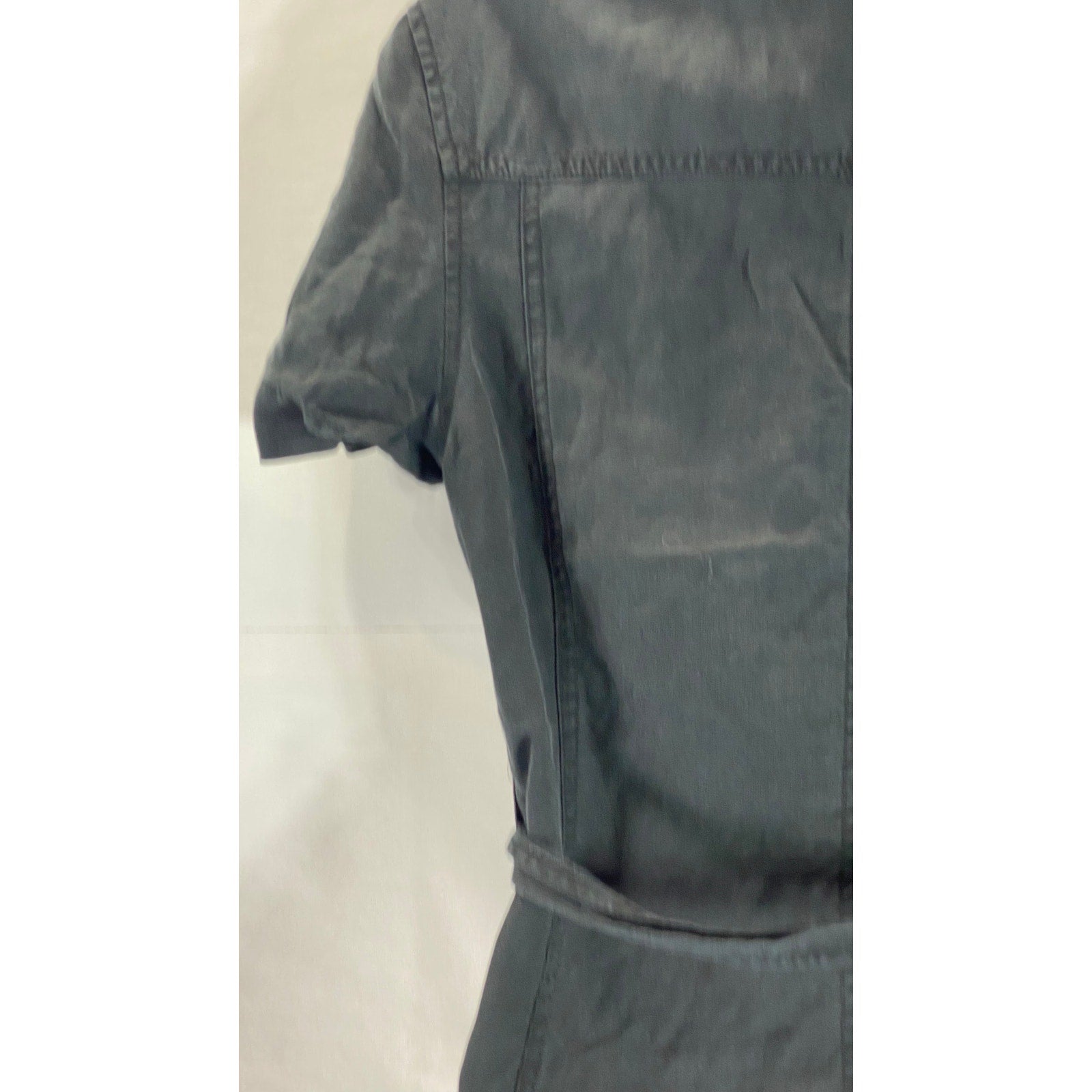 STOCKHOLM ATELIER Women's Black Short Sleeve Utility Tie-Waist Mini Dress SZ 2