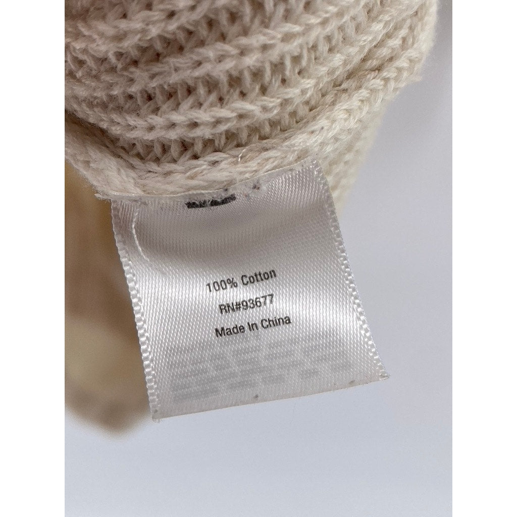A.N.A A NEW APPROACH Women's Tan Striped Knit Long Sleeve Sweater SZ L