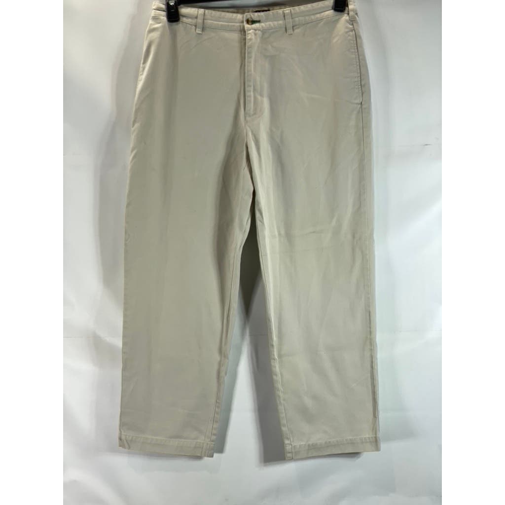 TOMMY HILFIGER Men's Tan Vintage Modern-Fit Flat Front Dress Pants SZ 36X30