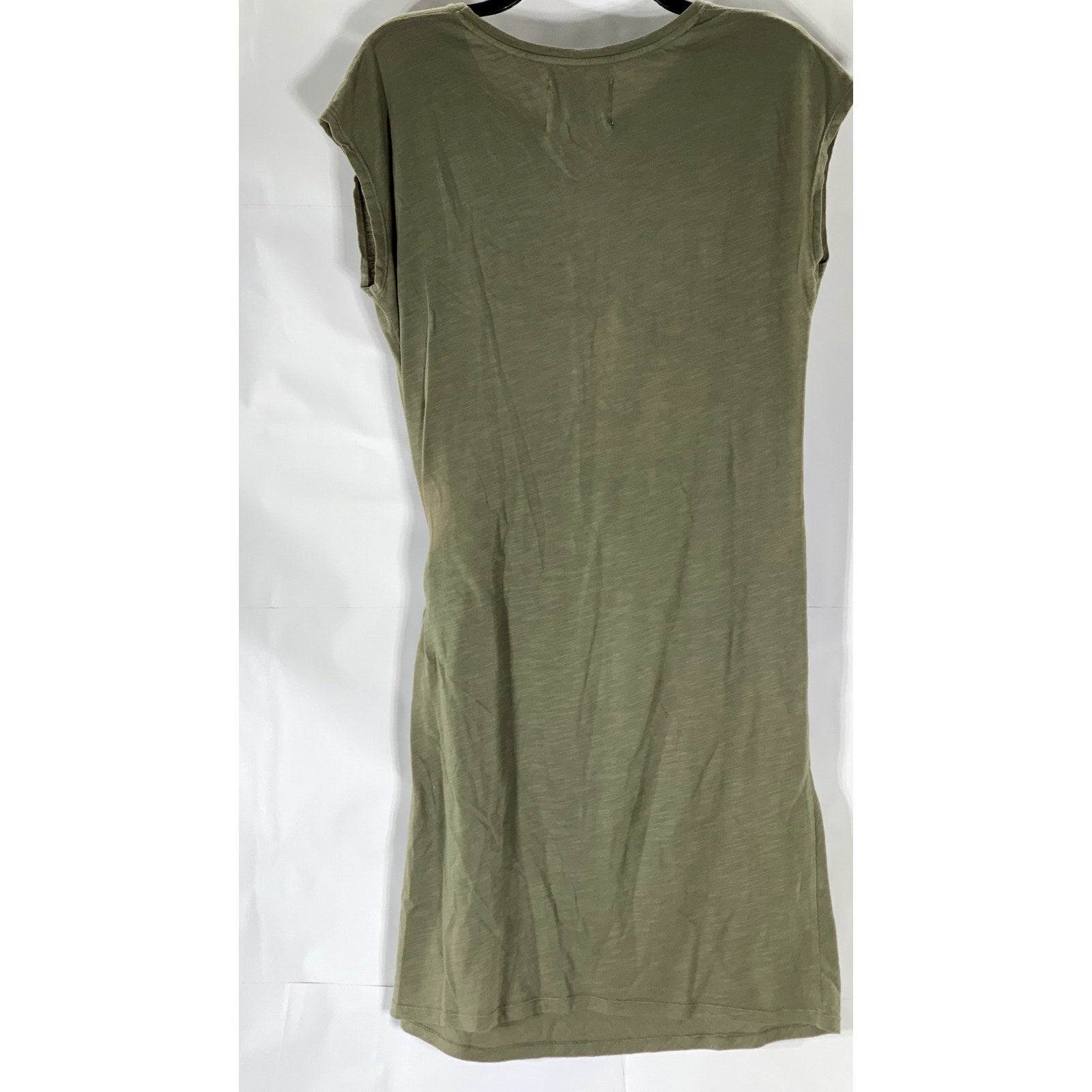 VELVET BY GRAHAM & SPENCER Women's Gray Crewneck Cotton Slub Tie-Waist Dress SZM