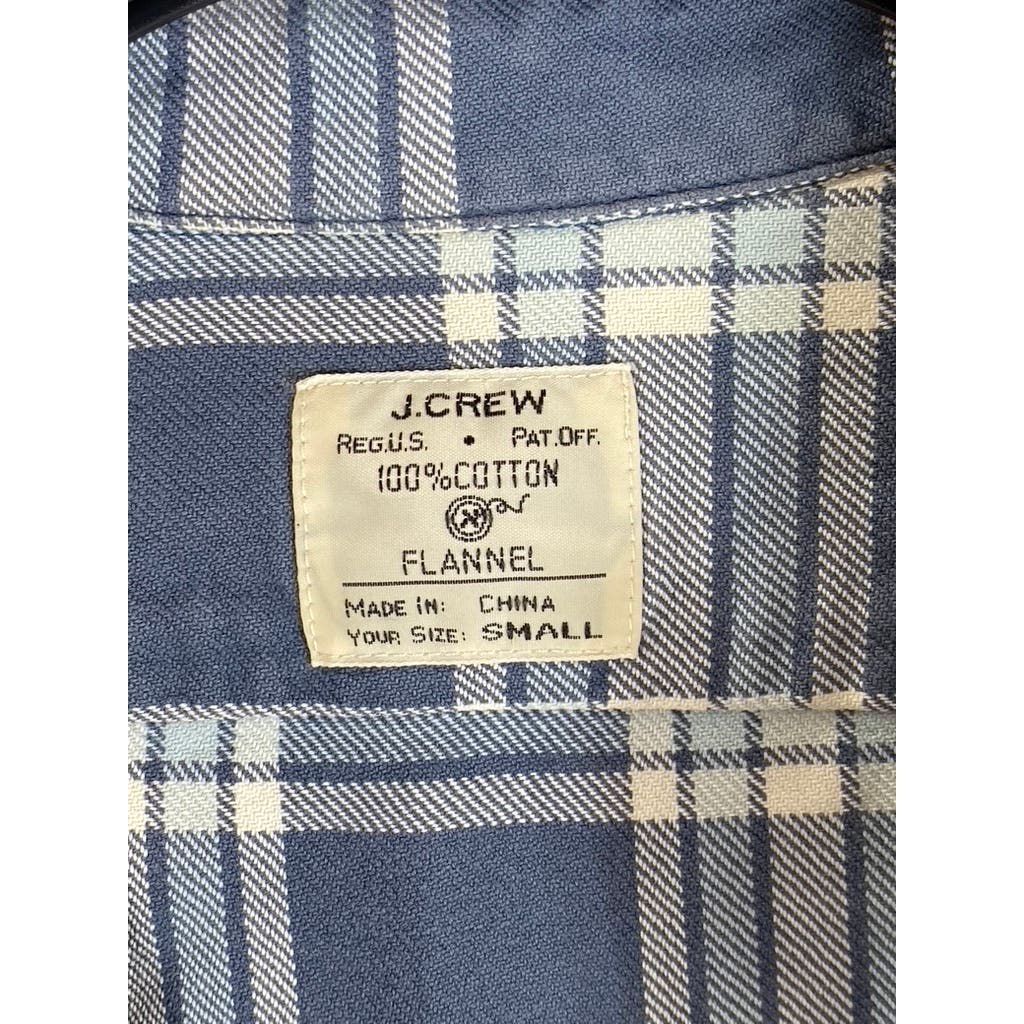 J.CREW Men's Navy Cotton Flannel Button-Up Long Sleeve Shirt SZ S