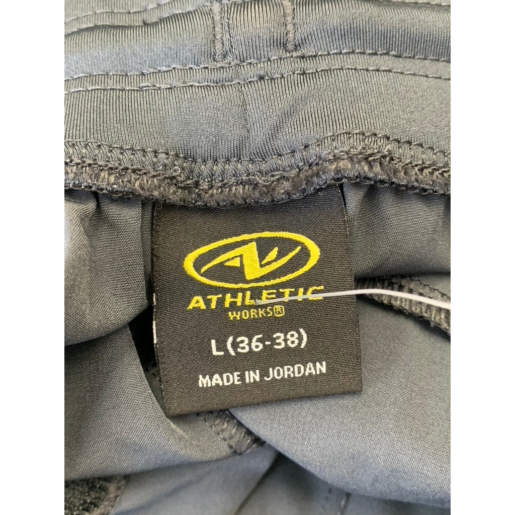 ATHLETIC WORKS Men's Graystone Dri Works Regular Fit Shorts SZ L
