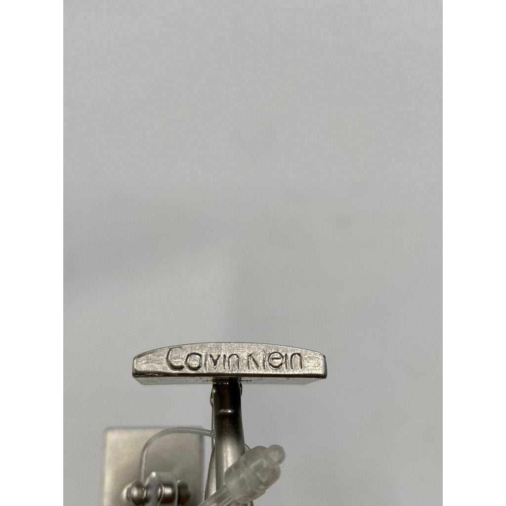 CALVIN KLEIN Men's Silver Square Cuff-Links