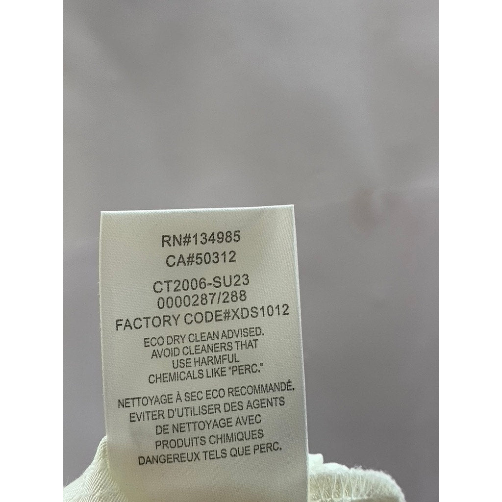 FOR LOVE AND LEMONS Women's Cream Elise Lace-Trim Floral Satin Tie-Front Top SZS