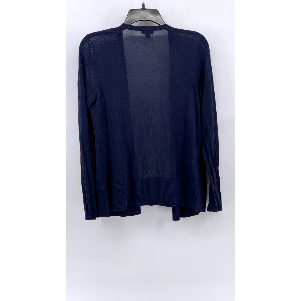 ANN TAYLOR FACTORY Women's Navy Open Front Knit Cardigan SZ XS