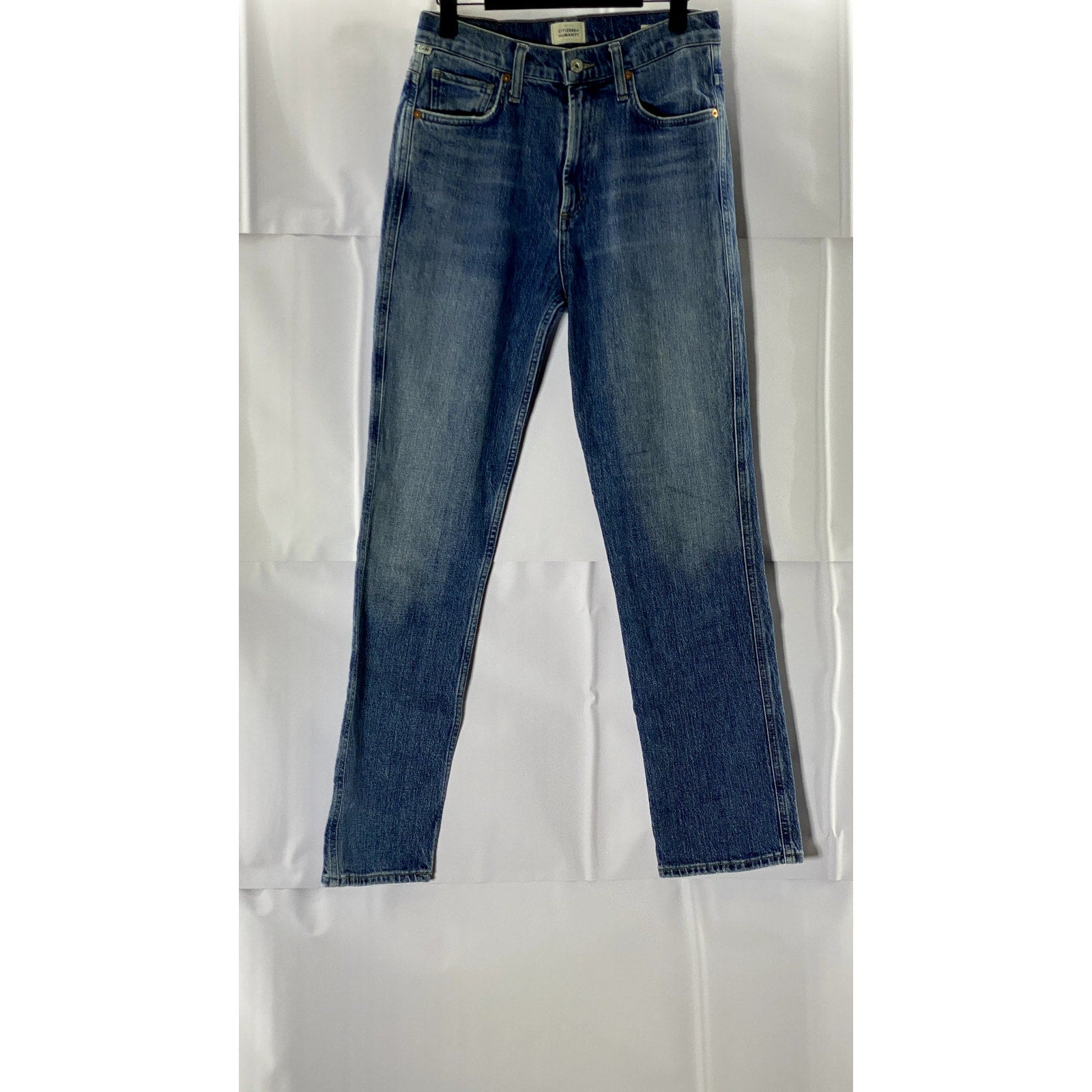 CITIZENS OF HUMANITY Women's Blue Denim Daphne Straight-Leg Jeans SZ 27