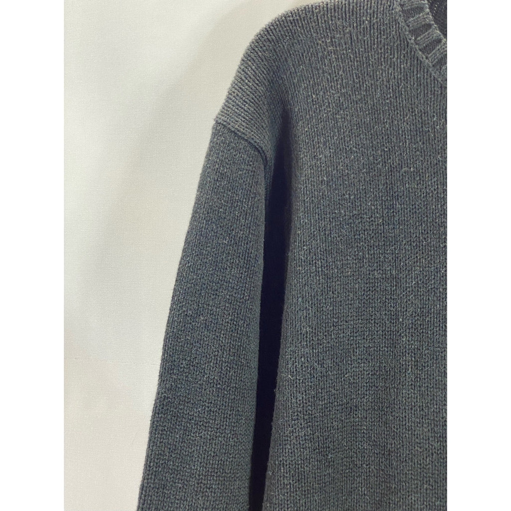 POLO BY RALPH LAUREN Men's Charcoal Cotton Vintage Crewneck Pullover Sweater SZM