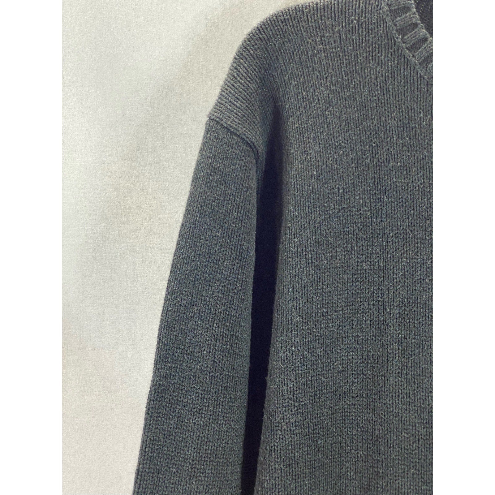 POLO BY RALPH LAUREN Men's Charcoal Cotton Vintage Crewneck Pullover Sweater SZM