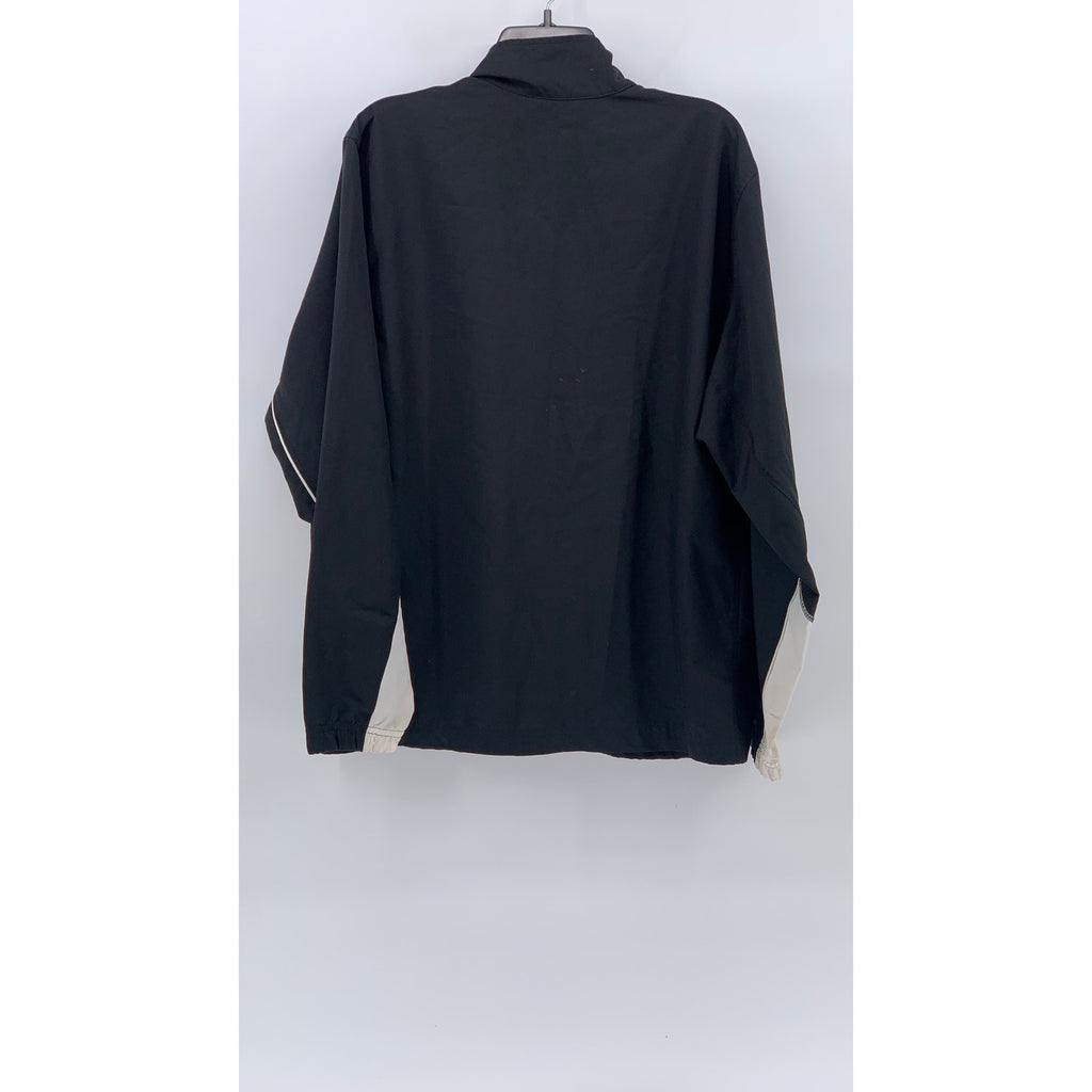 NIKE Men's Black-White Dri-Fit Charleston Football Zip-Up Track Jacket SZ L