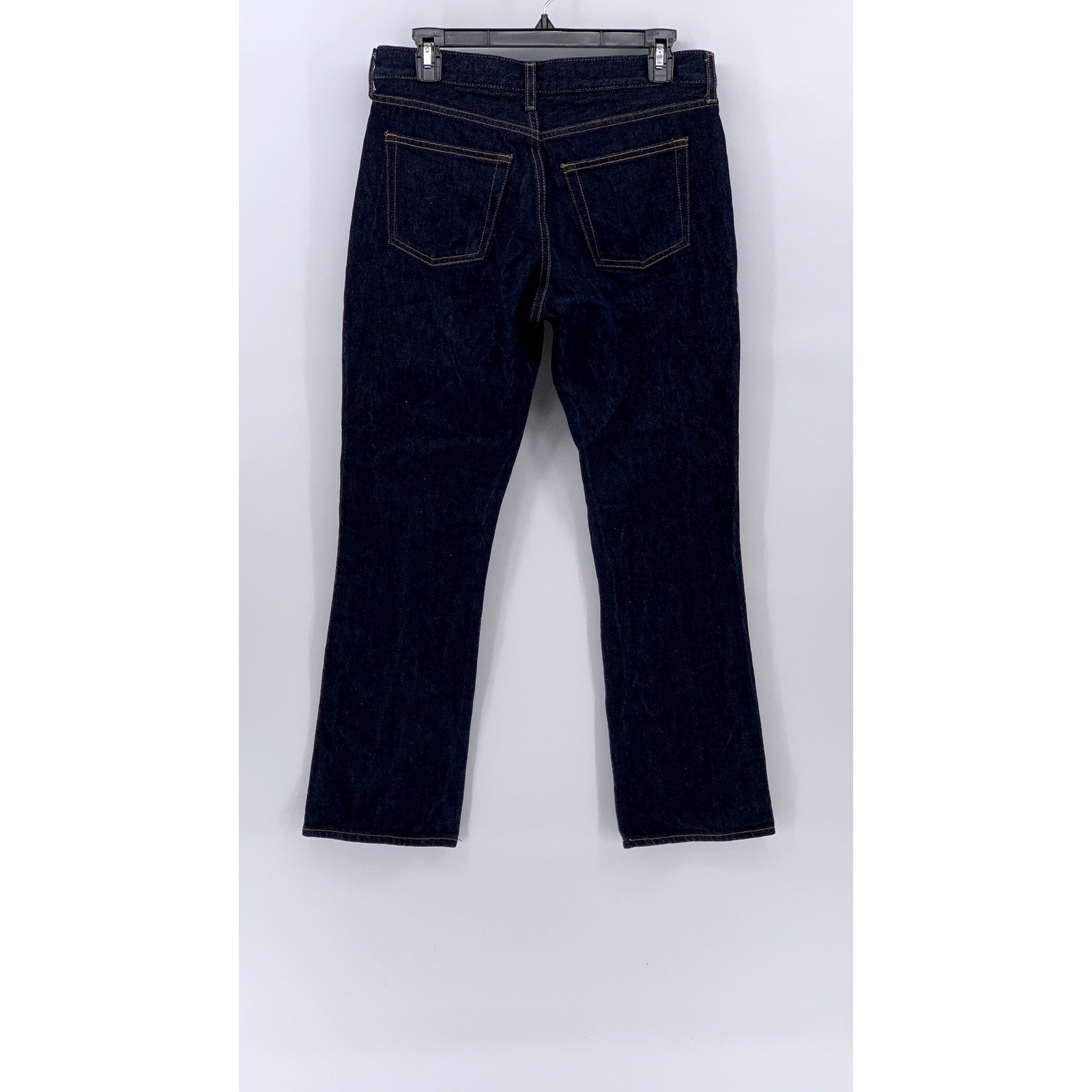 COS Women's Indigo Blue Regular-Fit Bootcut Leg Low-Rise Pipe Jeans SZ 28